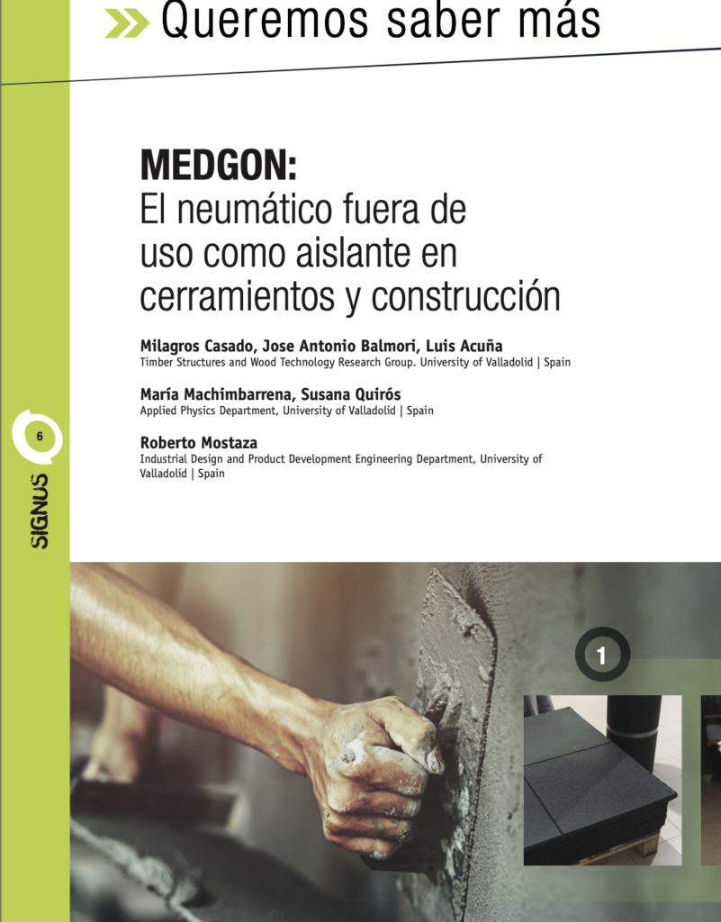 Medgón: El neumático fuera de uso como aislante en cerramientos y construcción